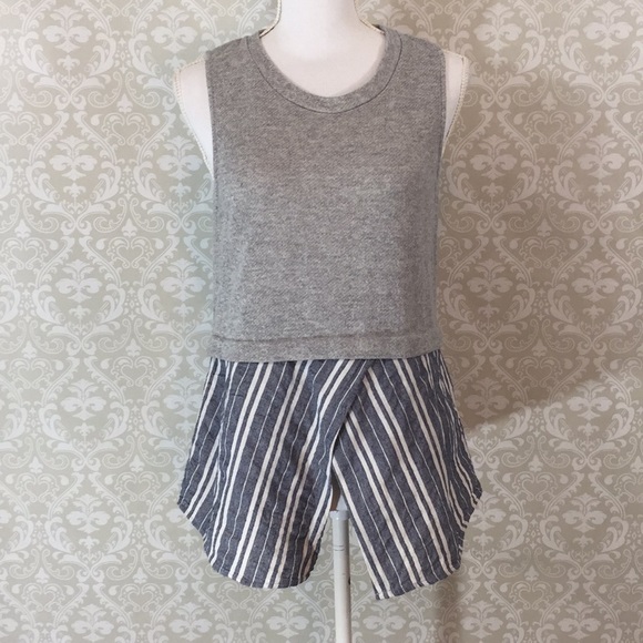 Anthropologie Tops - Sunday in Brooklyn gray/navy&wht striped top